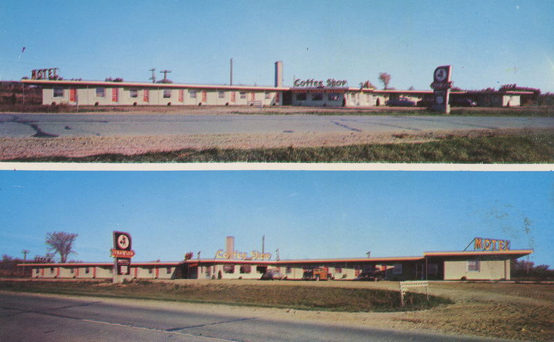 Travler Motel - Restaurant - Vintage Postcard (newer photo)